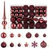 vidaXL Kerstballen set 111 st Wijnrood 6 cm Polystyreen