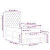 vidaXL Boxspring bed met matras Roze 90 x 200 cm Fluweel