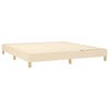 vidaXL Boxspring bed stof crèmekleurig 160x200 cm