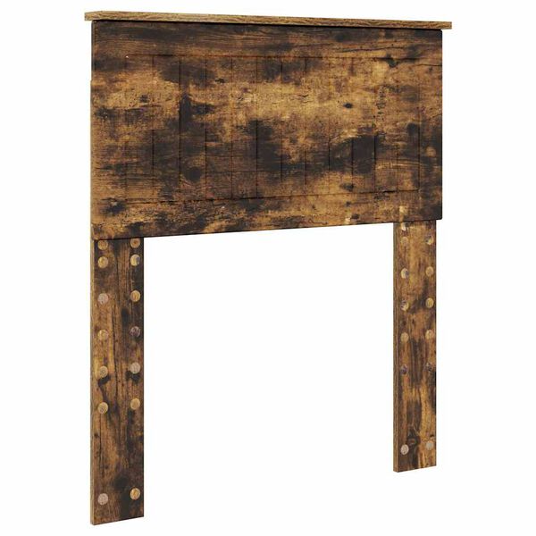 vidaXL Hoofdbord met hoofdeinde Gerookt eiken 75 cm Bewerkt hout