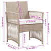 vidaXL Tuinstoelen met kussens 2 st poly rattan beige