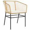vidaXL Tuin eettafelset 7 pcs Bruin poly rattan