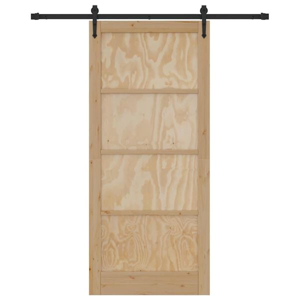 vidaXL Schuifdeur ORKDAL Bruin 93 x 211 cm Massief grenenhout