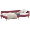 vidaXL Hoekbedframe met hoofdeinde Wijnrood 90 x 190 cm Stof