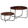 vidaXL 2-delige Salontafelset 60x35 cm massief acaciahout