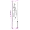 vidaXL Tuin Privacy Screen Bloemen Zilver 32 x 140 cm Roestvrij staal