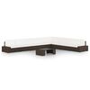 vidaXL 9-delige Loungeset met kussens poly rattan bruin