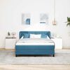 vidaXL Boxspringbed met matras Donkerblauw 140 x 190 cm Fluweel