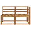 vidaXL Outdoor Midden- en Hoeksalon 2 Stuk Naturel Massief Acaciahout