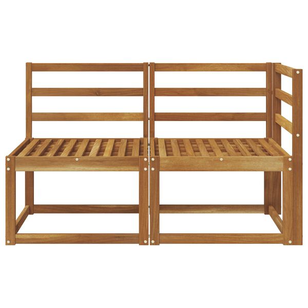 vidaXL Outdoor Midden- en Hoeksalon 2 Stuk Naturel Massief Acaciahout