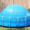 vidaXL Winterzwembadkussen Blauw &Oslash; 220 x 140 cm PVC
