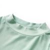 Kindershirt met lange mouwen lage col 116 donkermintkleurig