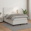 vidaXL Boxspring met matras kunstleer wit 120x190 cm