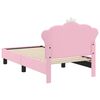 vidaXL Peuterbedframe met hoofdbord met hoofdeinde Roze 70 x 140 cm PU
