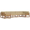 vidaXL Buiten bankenset met kussen 7 pcs Natuurlijk en Beige
