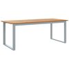 vidaXL Tuinstafel Grijs 200 x 90 x 75 cm Massief Acaciahout