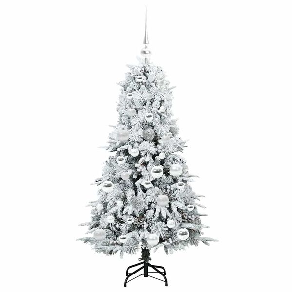 vidaXL Kunstmatige Inklapbare Kerstboom Wit 120 cm PE en PVC