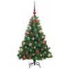 vidaXL Kunstkerstboom met 150 LED met standaard Groen 120 cm PE en PVC
