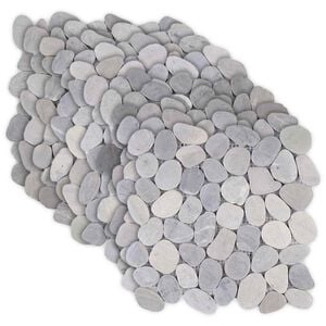 vidaXL Kiezeltegels Grijs 30 x 30 cm Rivierenkiezel