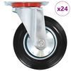 vidaXL 24 st Zwenkwielen 160 mm
