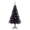 vidaXL Kerstboom met 150 LED met standaard Zwart 150 cm PVC