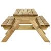 vidaXL Picknicktafel met banken 220x122x72 cm ge&iuml;mpregneerd grenenhout