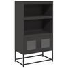 vidaXL Hoge kast 68x39x123 cm staal zwart