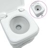 vidaXL Camping Toilet Grijs en Wit 41,5 x 36,5 x 42 cm Polyetheen