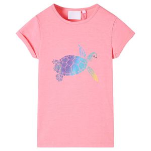 vidaXL Kindershirt 128 felroze