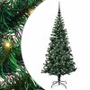 vidaXL Kunstmatig Voorverlicht Kerstboom Groen 150 cm PVC en Metaal