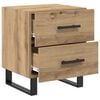 vidaXL Nachtkastje 2 pcs Artisan Eiken 40 x 35 x 47,5 cm Bewerkt hout