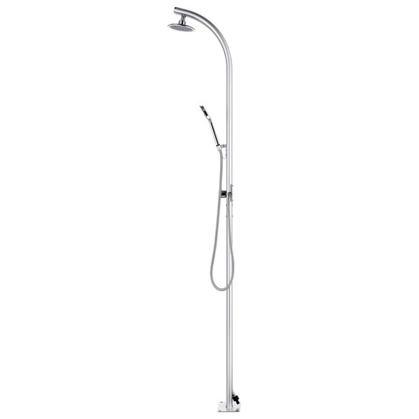 vidaXL Buitendouche met bruine basis 220 cm aluminium