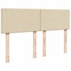 vidaXL Boxspring met matras stof cr&egrave;mekleurig 140x190 cm