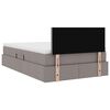 vidaXL Opbergbed met matras met matras Taupe 120 x 190 cm Bewerkt hout