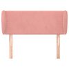vidaXL Hoofdbord met randen 83x23x78/88 cm fluweel roze