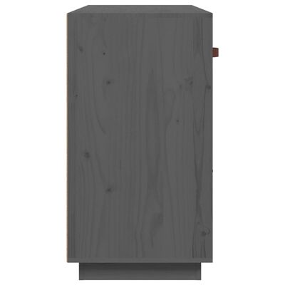 vidaXL Dressoir 100x40x75 cm massief grenenhout grijs
