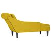 vidaXL Chaise longue met kussen en rechterarmleuning fluweel geel