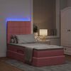 vidaXL Opbergbed met LED met matras met LED Roze 90 x 200 cm Fluweel