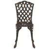 vidaXL Tuin Bistro Set 3 pcs Brons Aluminium