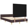 vidaXL Bedframe met hoofdeinde Donkerbruin 120 x 190 cm Stof