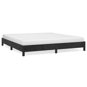 vidaXL Bedframe zonder matras 160x200 cm fluweel zwart