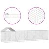 vidaXL Hondenkennel met dak 10x2x2,5 m gegalvaniseerd staal zilver