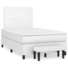 vidaXL Boxspring met matras kunstleer wit 120x200 cm