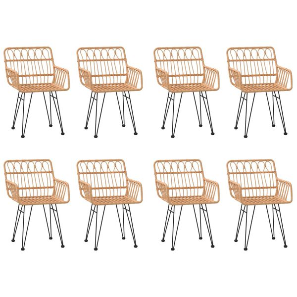 vidaXL 9-delige Tuinset poly rattan