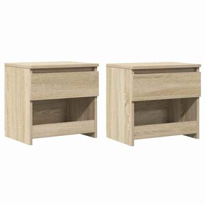 vidaXL Nachtkastjes 2 st 40x30x39 cm bewerkt hout sonoma eikenkleurig