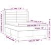 vidaXL Boxspring met matras en LED stof donkergrijs 140x200 cm