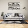 vidaXL Vloerkleed shaggy hoogpolig modern 120x170 cm zwart en cr&egrave;me