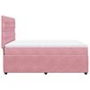 vidaXL Boxspring met matras fluweel roze 140x200 cm