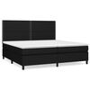 vidaXL Boxspring met matras stof zwart 200x200 cm