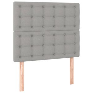 vidaXL Hoofdbord lichtgrijs 80x5x118/128 cm stof